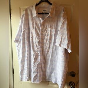 Men's White Plaid Casual Shirt